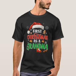 Announcement First Christmas As A Grandma Matching T-Shirt