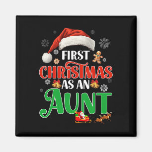 Announcement First Christmas As An Aunt Matching F Magnet