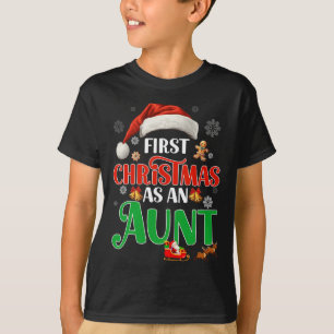 Announcement First Christmas As An Aunt Matching F T-Shirt