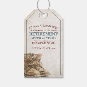 Announcement of retirement with old boots V2.0 Gift Tags