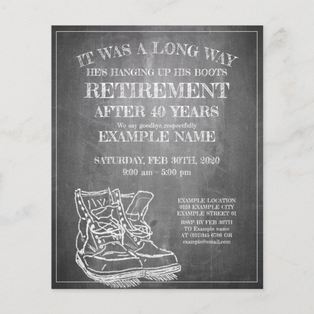 Announcement of retirement with old boots V3.0 (Front)