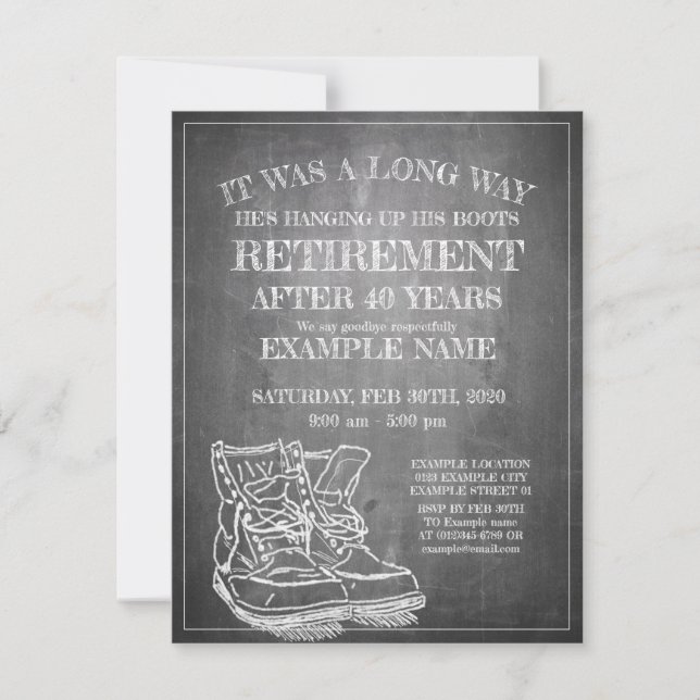 Announcement of retirement with old boots V3.0 (Front)