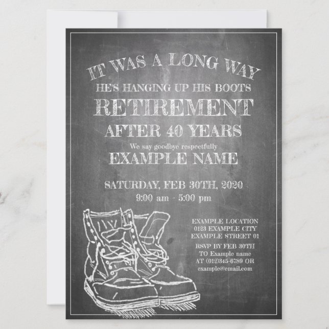 Announcement of retirement with old boots V3.0 (Front)