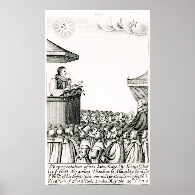 Announcement of the Birth of Charles I's Son Poster (Front)