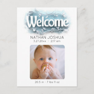 *~*  Announcement Photo AP79 Baby Newborn Birth Postcard