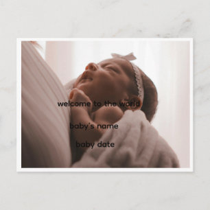 Announcement Photo Postcard