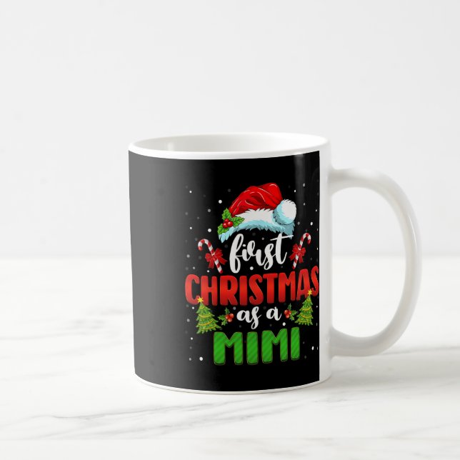 Announcement Santa First Christmas As A Mimi Famil Coffee Mug (Right)