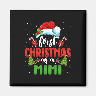 Announcement Santa First Christmas As A Mimi Famil Magnet