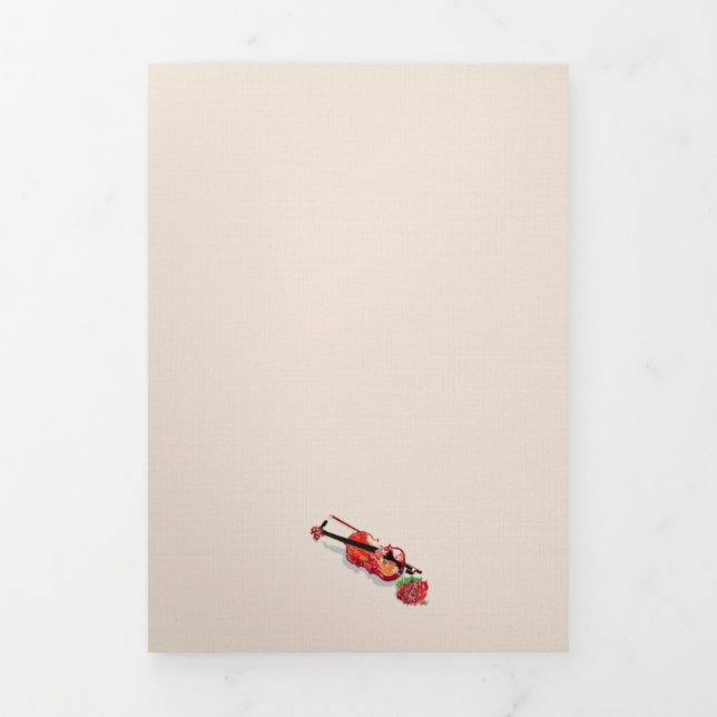 Announcements / invitations Violin With a Rose (Cover)