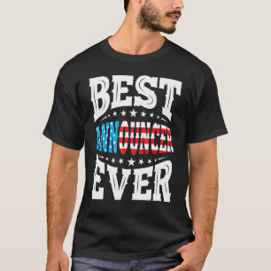 Announcer 4th Fourth Of July Usa American Flag T-Shirt