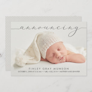 Announcing Baby Photo Birth Announcements