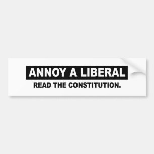 ANNOY A LIBERAL. READ THE CONSTITUTION BUMPER STICKER