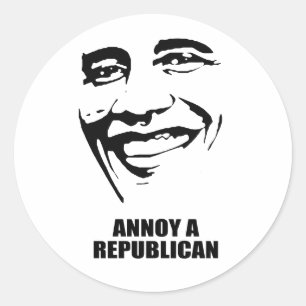 ANNOY A REPUBLICAN CLASSIC ROUND STICKER