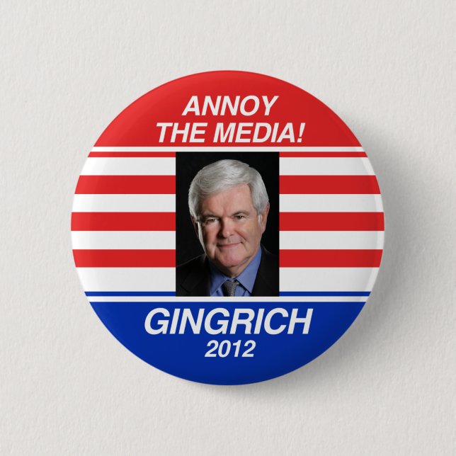 Annoy the Media 6 Cm Round Badge (Front)