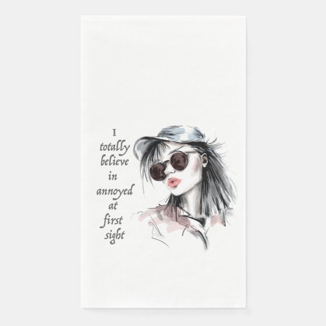 Annoyed at first sight napkin (Front)