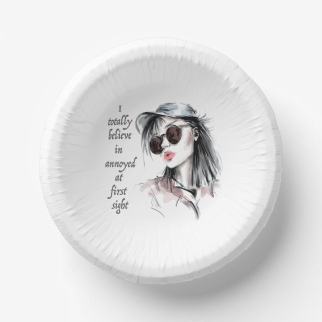 Annoyed at first sight paper plate (Front)