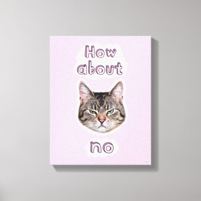 Annoyed Cat Canvas Print (Front)