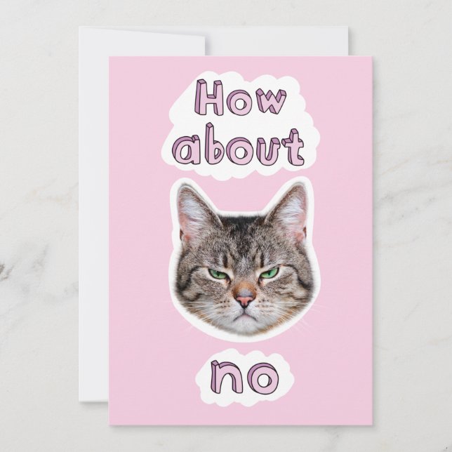 Annoyed Cat Invitation (Front)