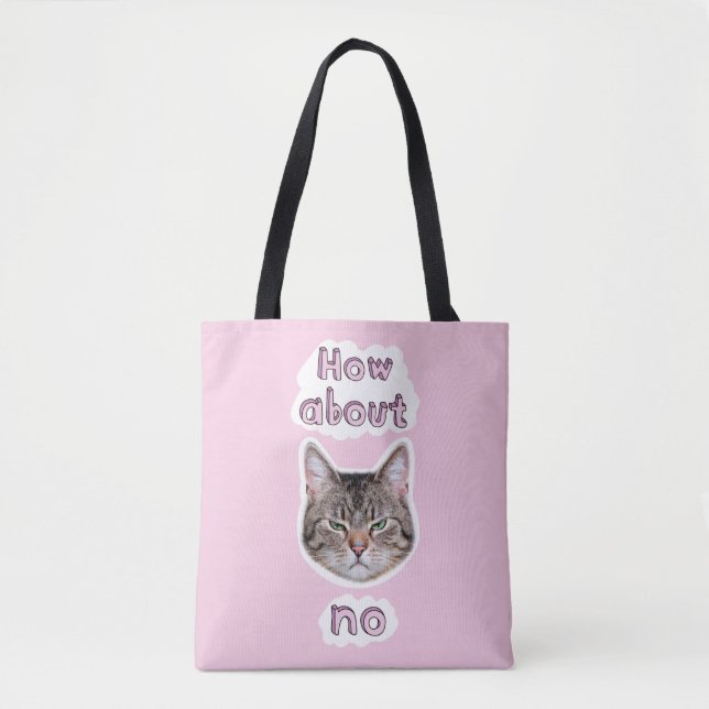 Annoyed Cat Tote Bag (Front)