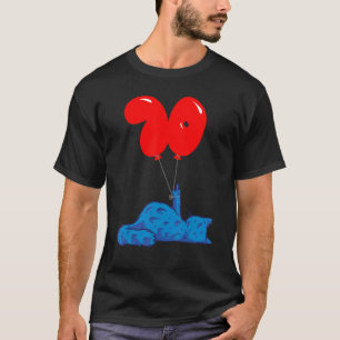 Annoyed Cat With Finger 70th Birthday Anniversary T-Shirt