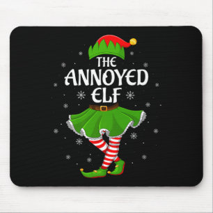 Annoyed Elf Christmas Family Girls Women Elf Squad Mouse Mat
