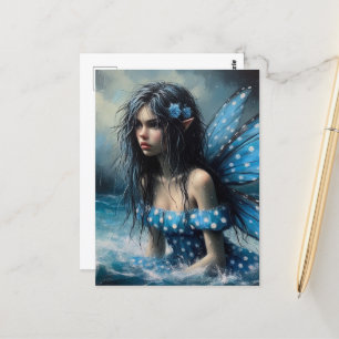 Annoyed Fairy in the Ocean Postcard