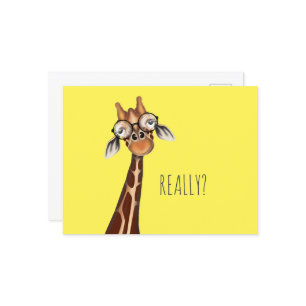 Annoyed Giraffe - Funny Fridge Postcard