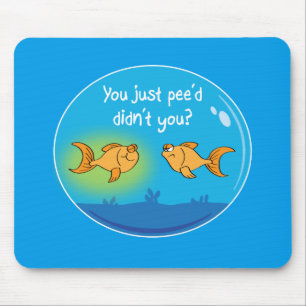 Annoyed Goldfish Mouse Mat