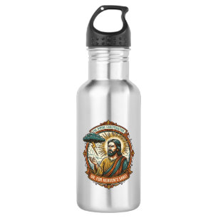 Annoyed Jesus Dark Rain Cloud Lightning Weather Hu 532 Ml Water Bottle