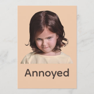 Annoyed kid's Feelings Thank You Card