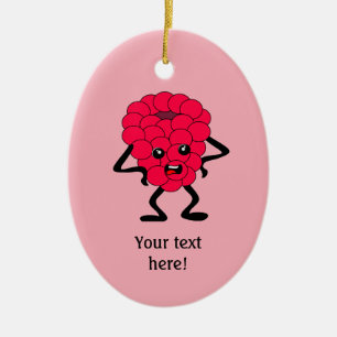 Annoyed Raspberry is not impressed - personalise a Ceramic Tree Decoration