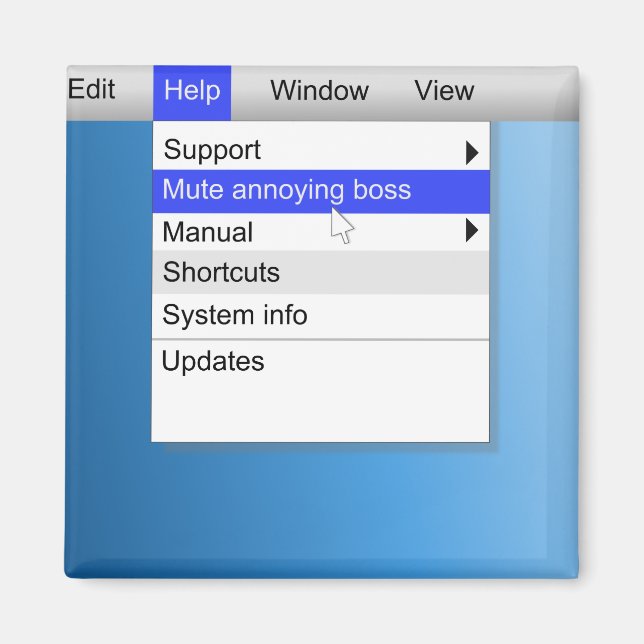 Annoying boss concept. magnet (Front)