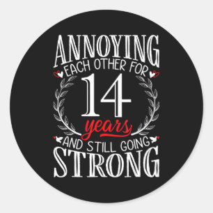 Annoying Each Other 14 14th Classic Round Sticker
