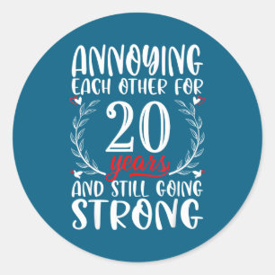 Annoying Each Other 20 20th Classic Round Sticker