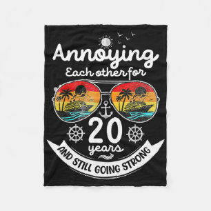 Annoying Each Other 20 Year 20th Wedding Anniversa Fleece Blanket