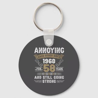 Annoying Each Other Since 1968 Married Couples Hus Key Ring