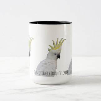 Annoyingly loud  chicken Two-Tone coffee mug