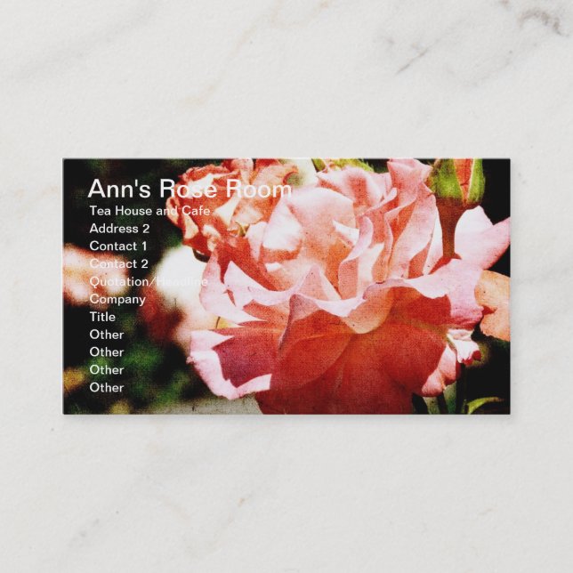 Ann's Rose Room Business Card (Front)