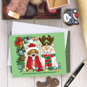 Annual Cat Christmas Photo Card