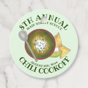 Annual Chilli Cookoff Cook Off Bowl of Green Chill Favour Tags