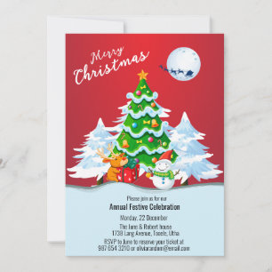 Annual Christmas celebration party celebration Holiday Card