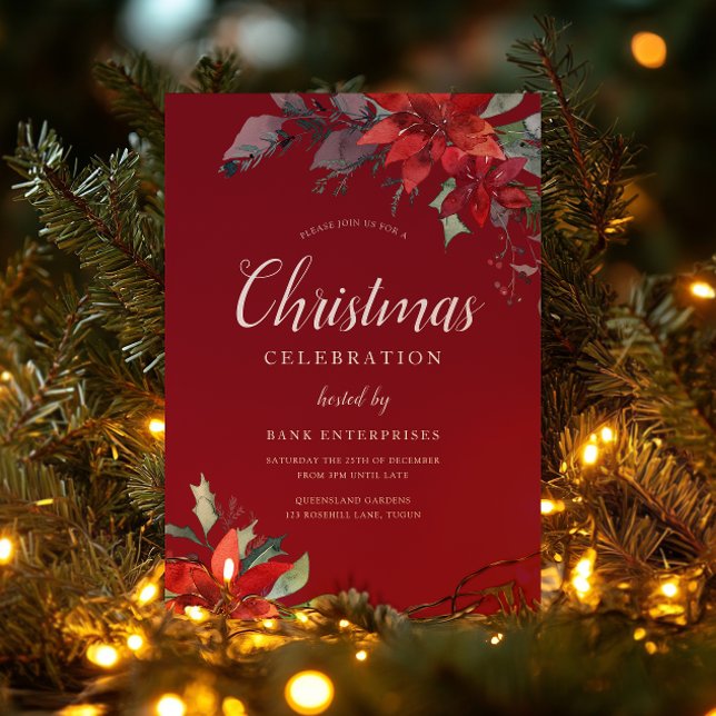 Annual Christmas Party Corporate Gala Event Red Invitation (Creator Uploaded)