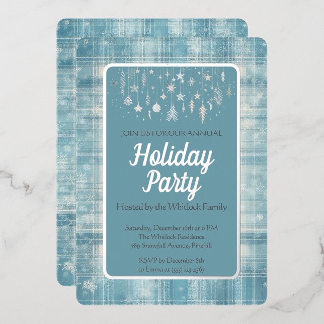 Annual Christmas Party Invitation (Front/Back)