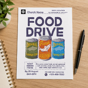 Annual Church Fundraiser Food Drive Flyer