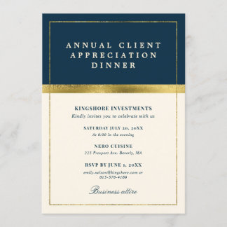 Annual Client Appreciation Dinner Party Invitation