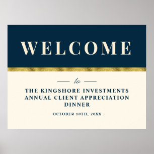 Annual Client Appreciation Dinner Welcome Sign