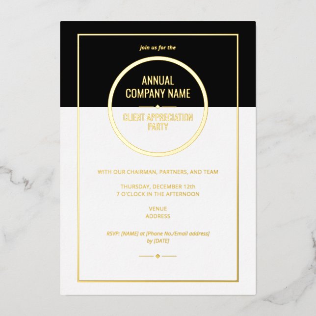 Annual Company Appreciation Dinner Business Party (Front)