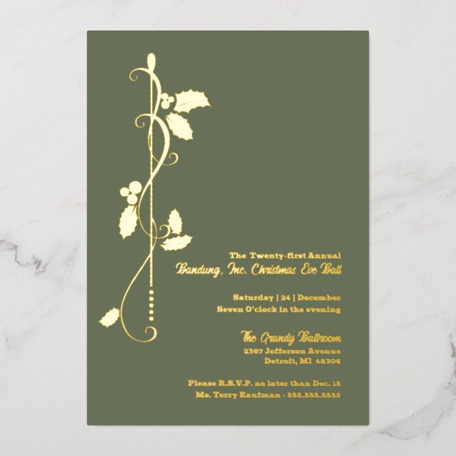 Annual Corporate Christmas Party Gold (Front)