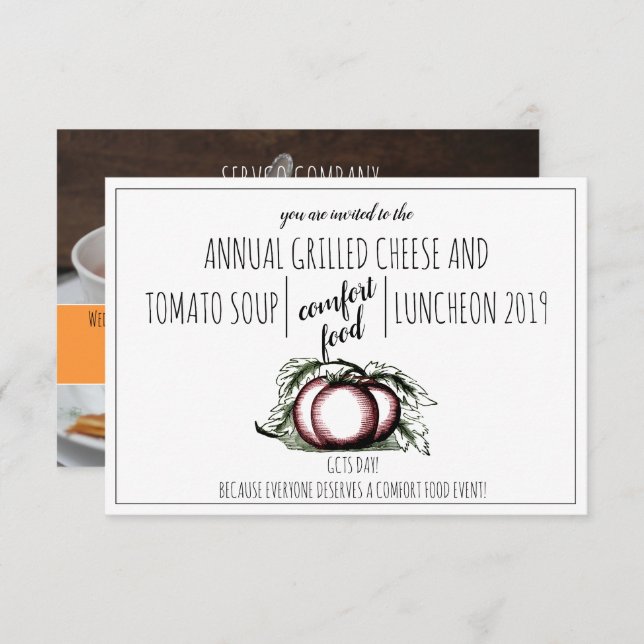 Annual Corporate Comfor Food Luncheon Invitations (Front/Back)