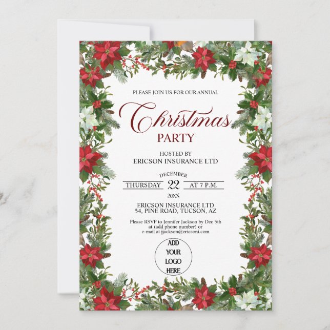Annual Corporate Employees Christmas Party Invitation (Front)